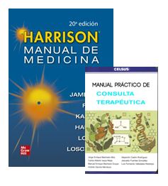 HARRISON MNL. MED. INTERNA + MNL. PRACTICO CONSULTA TERAPEUTICA.