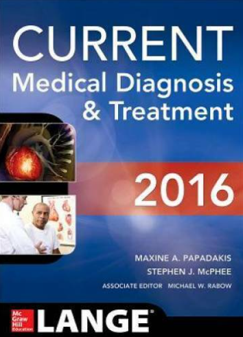 Current Medical Diagnosis And Treatment 2016.