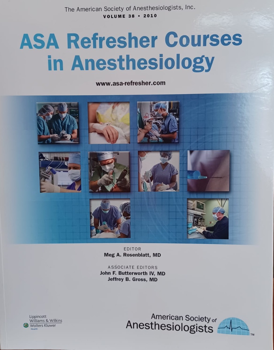 Asa Refresher Courses In Anesthesiology