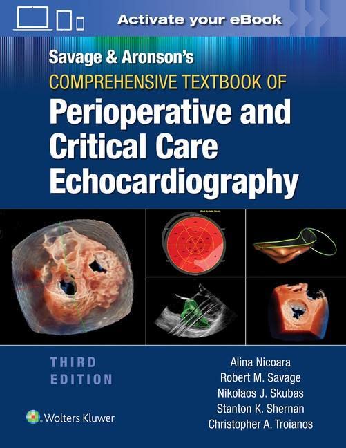 Comprehensive Textbook Of Perioperative And Critical Care Echocardiography