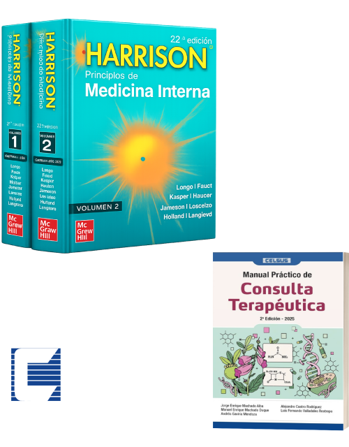 Pack Harrison Tratado De Med. Interna 22&ordf; Ed. 2 Vol. + Mnl. Practico Consulta Terap&eacute;utica 2