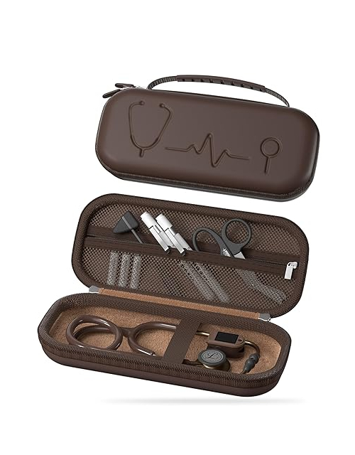 ProCase Estuche para estetoscopio 3M Littmann Classic III y Cardiology IV - Chocolate