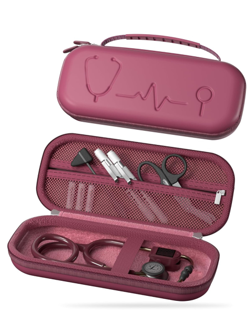 ProCase Estuche para estetoscopio 3M Littmann Classic III y Cardiology IV - Frambuesa