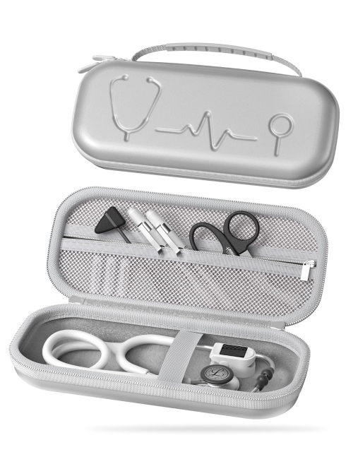 ProCase Estuche para estetoscopio 3M Littmann Classic III y Cardiology IV - Silvergrey