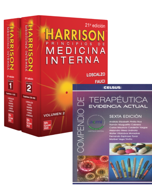 Pack Harrison. Med Int 2 Vol. + Compendio De Terapéutica