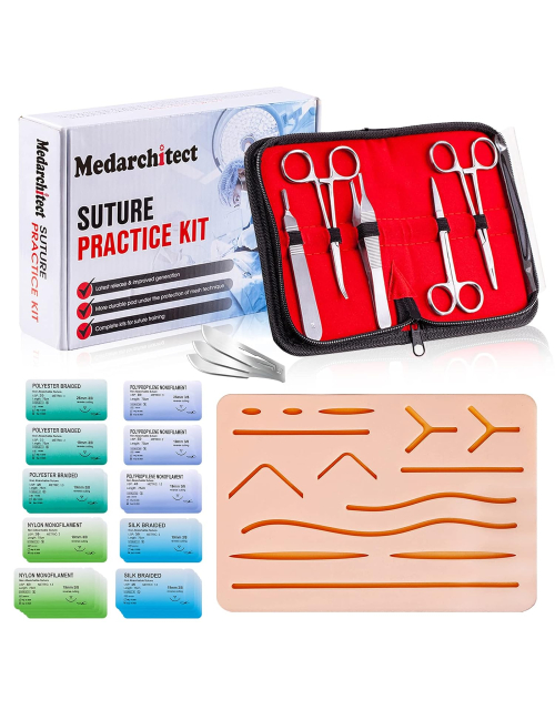 Medarchitect Kit completo de práctica de sutura (30 piezas)